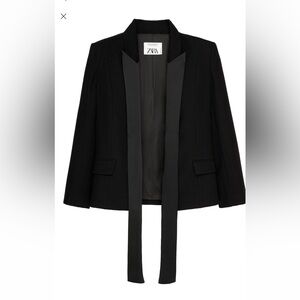 Zara Satin effect wool blazer